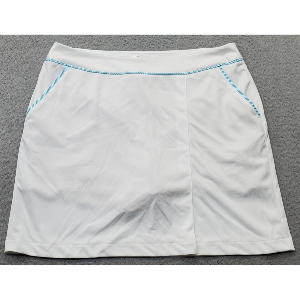 Greg Norman Tennis Skort Womens Medium White Stretch Performance Golf Athletic